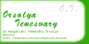 orsolya temesvary business card