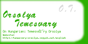 orsolya temesvary business card